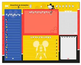 Bloco de Anotações Mickey - Kit com 5 Modelos Dac - 4638 Bloco de Anotações Mickey - Kit com 5 Modelos Dac - 4638
