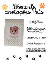 Bloco de anotações Pet Pets cachorro cachorrinho fofo presente papelaria presente natal lembrancinha rascunho