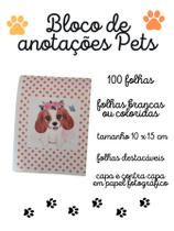 Bloco de anotações Pet Pets cachorro cachorrinho fofo presente papelaria presente natal lembrancinha rascunho