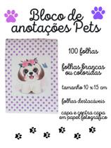 Bloco de anotações Pet Pets cachorro cachorrinho fofo presente papelaria presente natal lembrancinha rascunho