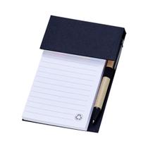 Bloco de Anotações Preto com Autoadesivos e Caneta Bloco de Anotações Preto com Autoadesivos e Caneta