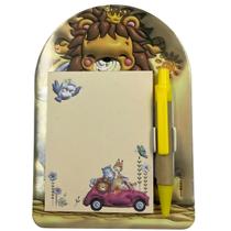 Bloco De Antações C/Mini Caneta Bichinhos 40 Folhas 1 Und