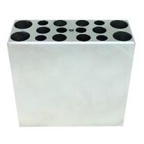 Bloco de Aquecimento Retangular BL-BB135, Alumínio (Baby) para 16 Seringas de 1 ml, 3 ml e 5 ml - Vulcan Bloco de Aquecimento Retangular BL-BB135, Alumínio (Baby) para 16 Seringas de 1 ml, 3 ml e 5 ml - Vulcan