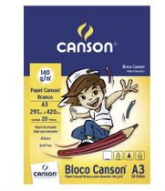 Bloco de Canson A3 com 20 Folhas 140 g/m²