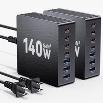 Bloco de carregador Hinkicher 140W GaN III 7 portas USB-C PD 3.0 Bloco de carregador Hinkicher 140W GaN III 7 portas USB-C PD 3.0