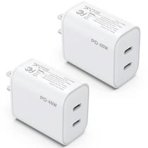 Bloco de carregador iGenjun 40W USB-C x2 de carregamento rápido branco