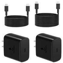 Bloco de carregador Samsung 45W Super Fast, pacote com 2 pés e cabo de 3 pés e 6 pés