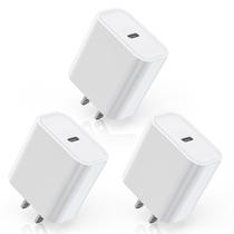 Bloco de carregador TrimDish de 20 W USB C para iPhone 16/15 pacote com 3