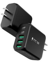 Bloco de carregador USB C EIZLXQ 50W, 5 portas, tipo C, carregamento rápido