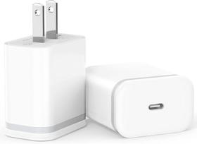 Bloco de carregador USB C, pacote com 2 unidades, carregamento rápido tipo C de 20 W LUOATIP Bloco de carregador USB C, pacote com 2 unidades, carregamento rápido tipo C de 20 W LUOATIP