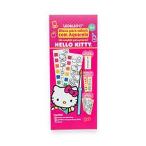 Bloco De Colorir Com Aquarela Leo&Leo Hello Kitty - Kit Completo Para Pintura