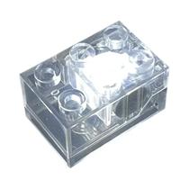 Bloco de construção LED luz retangular de bloco de construção 2x3 luz transparente de 7 cores