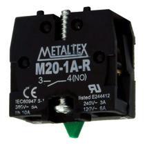 Bloco De Contato 1NA 5A Para Caixa CP Metaltex - M20-1A-R Bloco De Contato 1NA 5A Para Caixa CP Metaltex - M20-1A-R