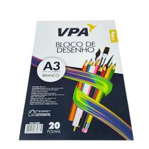 Bloco De Desenho A3 VPA Branco 120g 20 Fls Premium Bloco De Desenho A3 VPA Branco 120g 20 Fls Premium