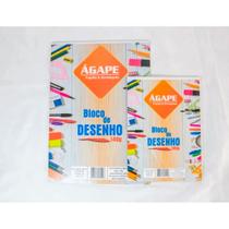 Bloco de Desenho A4 140g 20 Fls Branco - Ágape Bloco de Desenho A4 140g 20 Fls Branco - Ágape
