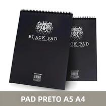 Bloco De Desenho A4 A5 Preto 120Gsm Com Espiral Para Lápis Coloridos, Grafite, Carvão E Pastéis Bloco De Desenho A4 A5 Preto 120Gsm Com Espiral Para Lápis Coloridos, Grafite, Carvão E Pastéis