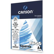 Bloco De Desenho A4 Aquarela 12 Folhas - Canson