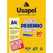 Bloco de desenho a4 usapel 140g 20fls c/2un