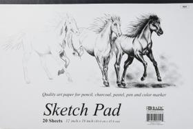 Bloco de desenho BAZIC 20, 46 x 30 cm, branco para artista, pacote com 1 Bloco de desenho BAZIC 20, 46 x 30 cm, branco para artista, pacote com 1