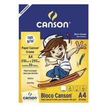 Bloco de Desenho Escolar CANSON 20fls 140g/m² A4 Creme Bloco de Desenho Escolar CANSON 20fls 140g/m² A4 Creme