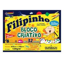 Bloco De Desenho Filipinho 8 Cores C/32 Folhas - Filiperson - Blitz Papelaria