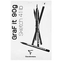 Bloco de Desenho Graf It A4 90G/M² CLAIREFONTAINE, Branco Bloco de Desenho Graf It A4 90G/M² CLAIREFONTAINE, Branco