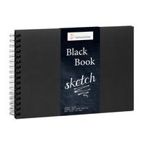 Bloco de Desenho Hahnemuhle Black Book com Espiral A4 30 Folhas Bloco de Desenho Hahnemuhle Black Book com Espiral A4 30 Folhas