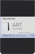 Bloco de desenho Moleskine Art, capa macia, bolso, preto, 48 páginas