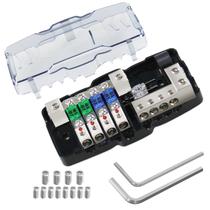 Bloco de distribuição de energia BRIGHTFUN Fused 4 Way MIDI 12V Bloco de distribuição de energia BRIGHTFUN Fused 4 Way MIDI 12V