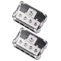 Bloco de distribuição de energia VonSom de 4 vias 0/2/4 AWG de entrada 4x 4/8/10 AWG de saída