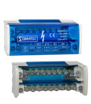 Bloco de Distribuição Modular com 2 Barramentos 125A - Fixação Trilho DIN (S112) Bloco de Distribuição Modular com 2 Barramentos 125A - Fixação Trilho DIN (S112)