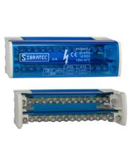 Bloco de distribuição modular com 2 barramentos x 15 ligações - 125a sibratec Bloco de distribuição modular com 2 barramentos x 15 ligações - 125a sibratec