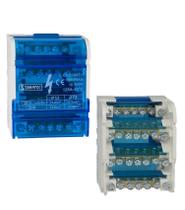 Bloco de Distribuição Modular com 4 Barramentos 125A - Fixação Trilho DIN (S112) Bloco de Distribuição Modular com 4 Barramentos 125A - Fixação Trilho DIN (S112)