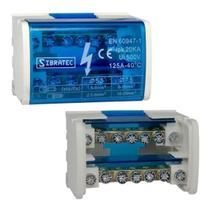Bloco de Distribuição Modular Din 2 Barramentos X 7 Ligações 125A S112-01 Sibratec Bloco de Distribuição Modular Din 2 Barramentos X 7 Ligações 125A S112-01 Sibratec
