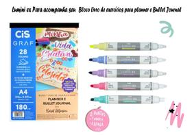 Bloco de exercício Planner bullet journal + Lumini Ex