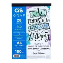 Bloco de Exercícios de Lettering CIS A4 com 28 Folhas 180g
