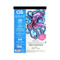 Bloco de Exercícios para Ilustração Cis Graf A4 180g Bloco de Exercícios para Ilustração Cis Graf A4 180g