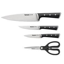 Bloco de Facas Inox 5 Peças Ice Force para Cozinha Aço Inox Preto Tefal Bloco de Facas Inox 5 Peças Ice Force para Cozinha Aço Inox Preto Tefal