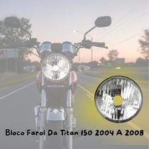 Bloco de Farol Óptico Titan 150 2004 a 2008 Encaixe Padrão Original Honda Bloco de Farol Óptico Titan 150 2004 a 2008 Encaixe Padrão Original Honda