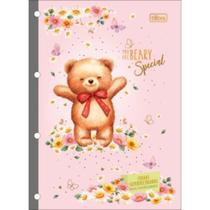 Bloco De Fichario Tiliflex Cad Argol Love Bears 80fls Grande