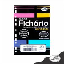 Bloco de Fichário Universitário Preto - Molin - 40 Folhas - 20x27,5cm