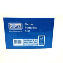 Bloco de fichas pautadas n 2 tilibra 100 fichas 4 x 6