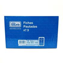 Bloco de fichas pautadas n 3 tilibra 100 fichas 5 x 8 Bloco de fichas pautadas n 3 tilibra 100 fichas 5 x 8
