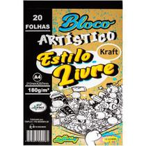 Bloco de folhas A4 Kraft 180g Merci Cadernos desenho scrap