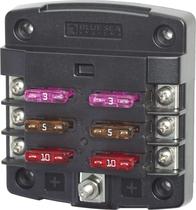 Bloco de fusíveis Blue Sea Systems 5033 ST Blade 6 Circuit Bloco de fusíveis Blue Sea Systems 5033 ST Blade 6 Circuit