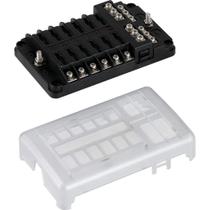 Bloco de fusíveis Sea-Dog Blade Style com indicador LED de 12 circuitos Bloco de fusíveis Sea-Dog Blade Style com indicador LED de 12 circuitos