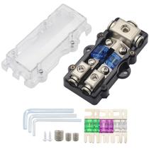 Bloco de fusíveis TIYANG, amplificador ANL de 2 vias, subwoofer de áudio automotivo, calibre 4