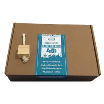 Bloco de Letras 40 Cubos em Madeira Crua - Artyara Bloco de Letras 40 Cubos em Madeira Crua - Artyara