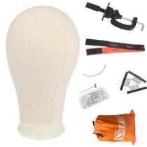Bloco de lona Mannequin Head XTREND 21-24 para fabricação de perucas de 22 cm