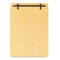 Bloco de mesa Ótima argolado orna moderna amarelo 12,3x16,5cm Bloco de mesa Ótima argolado orna moderna amarelo 12,3x16,5cm